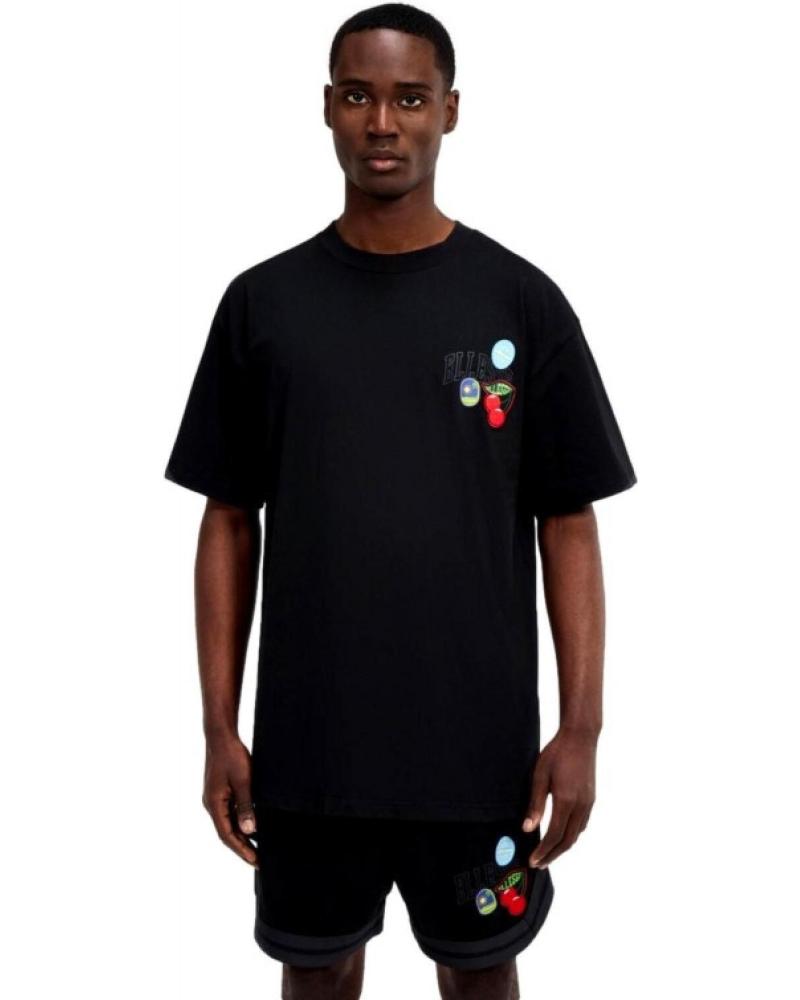 ELLESSE CAMISETA STICKERO TEE NEGRA CON PARCHES NEGRO