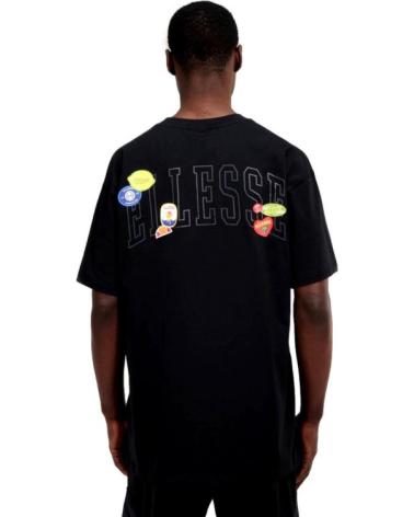 ELLESSE CAMISETA STICKERO TEE NEGRA CON PARCHES NEGRO