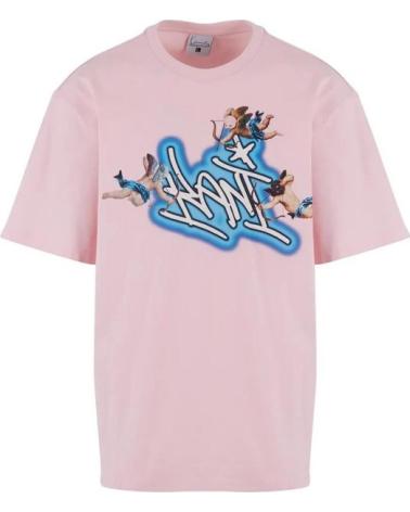 KARL KANI ANGELES WOVEN SIGNATURE AIRB T-SHIRT ROSA FÜR HERREN ROSA