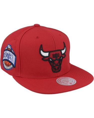 CAPPELLINO MITCHELL & NESS NBA CHICAGO BULLS CONFERENCE SIDE PATCH ROSSO ROJO