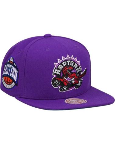 BONÉ MITCHELL & NESS NBA TORONTO RAPTORS ROXO COM PATCH LATERAL DE CONFERÊNCIA MORADO