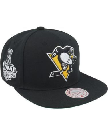 BONÉ MITCHELL & NESS PITTSBURGH PENGUINS TOP SPOT SNAPBACK PRETO NEGRO