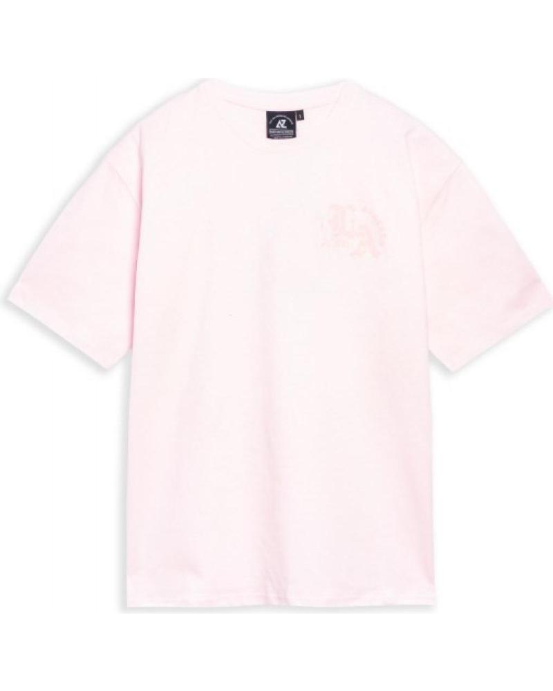AREA ZERO CAMISETA LOS ANGELES FLOCKED LOGO OVERSIZED TEE ROSA