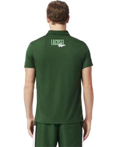LACOSTE POLO DE CORTE REGULAR COLOUR BLOCK BRANCO E VERDE BLANCO