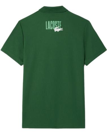 LACOSTE POLO DE CORTE REGULAR COLOUR BLOCK BRANCO E VERDE BLANCO