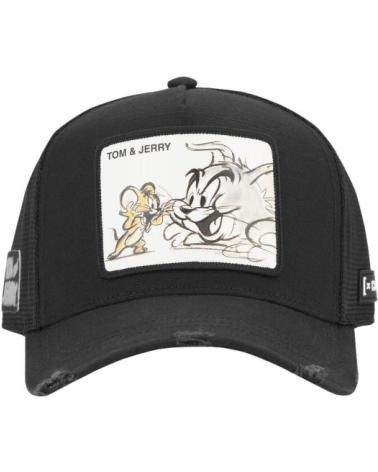 BONÉ TRUCKER CAPSLAB TOM & JERRY TOM3 PRETO NEGRO