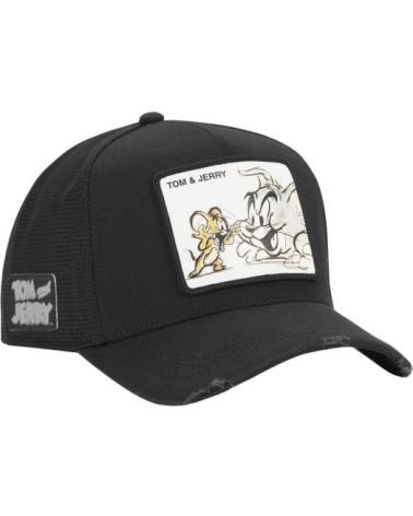 BONÉ TRUCKER CAPSLAB TOM & JERRY TOM3 PRETO NEGRO
