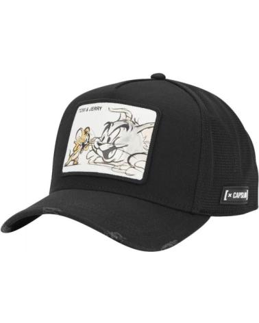 BONÉ TRUCKER CAPSLAB TOM & JERRY TOM3 PRETO NEGRO