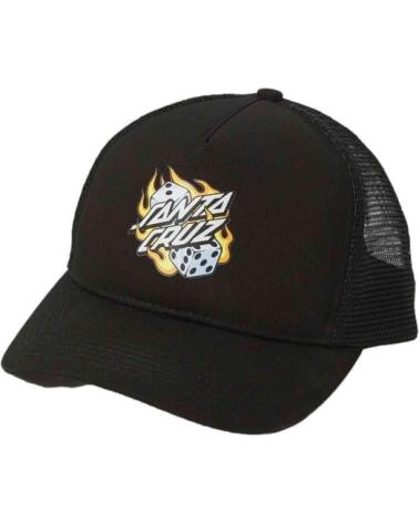 BONÉ SANTA CRUZ FLAMING DICE DOT MESH - PRETO NEGRO