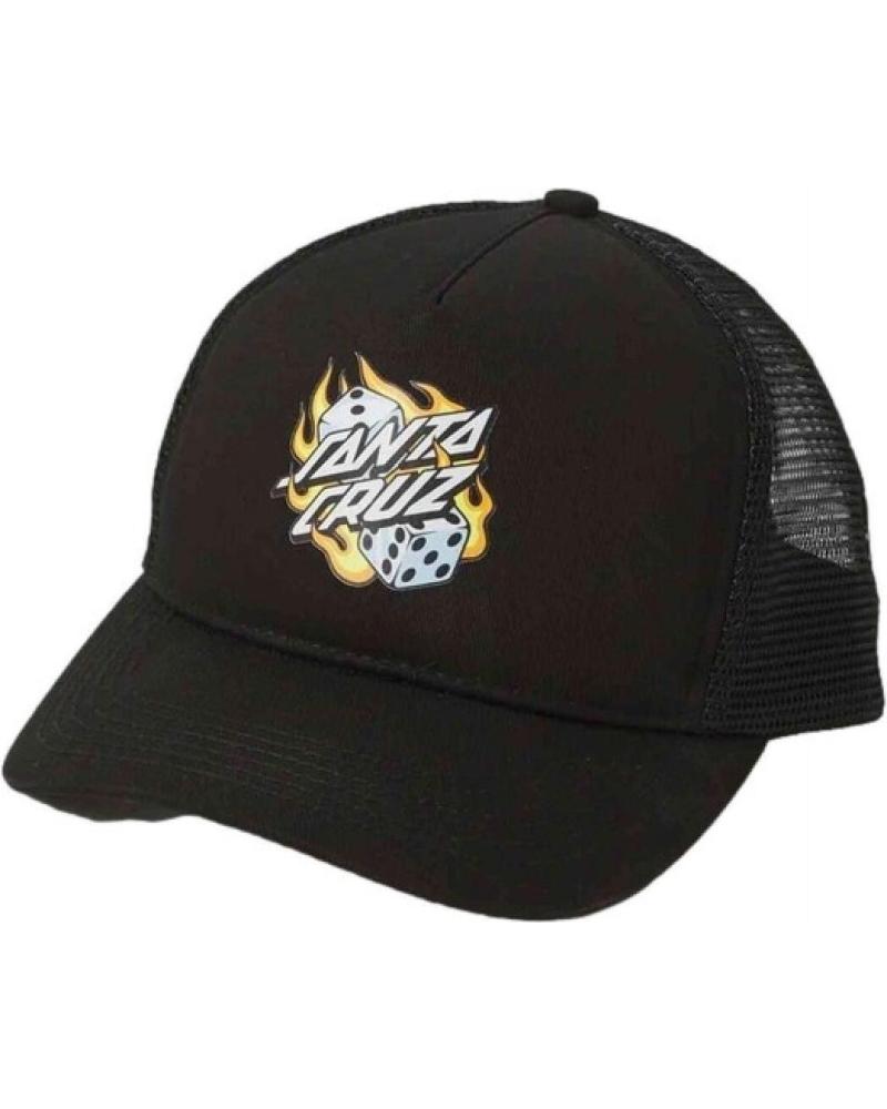 BONÉ SANTA CRUZ FLAMING DICE DOT MESH - PRETO NEGRO