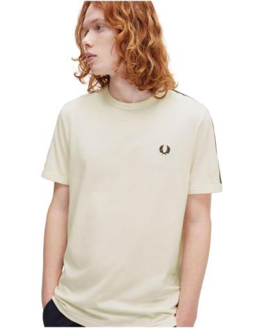FRED PERRY RINGER T-SHIRT MIT KONTRASTBAND BEIGE BEIGE