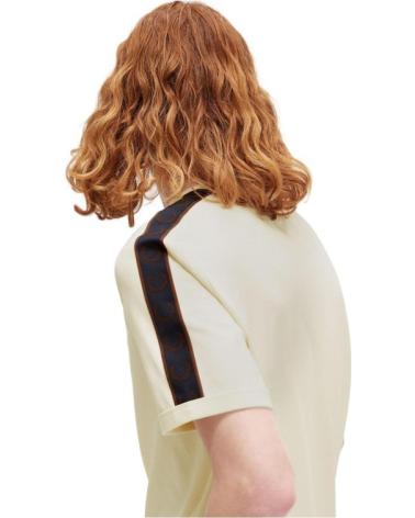 FRED PERRY RINGER T-SHIRT MIT KONTRASTBAND BEIGE BEIGE