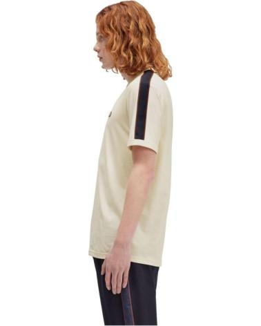 FRED PERRY RINGER T-SHIRT MIT KONTRASTBAND BEIGE BEIGE