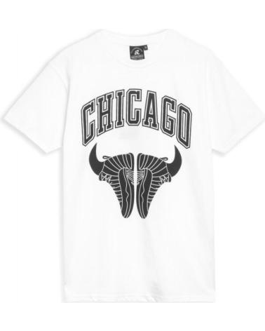 AREA ZERO T-SHIRT 'CHICAGO SNEAKERS BIG FACE' WEISS BLANCO