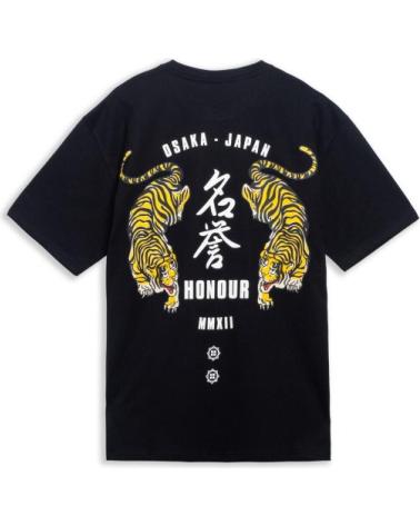 SCHWARZES T-SHIRT AREA ZERO OSAKA'S TIGERS TEE NEGRO