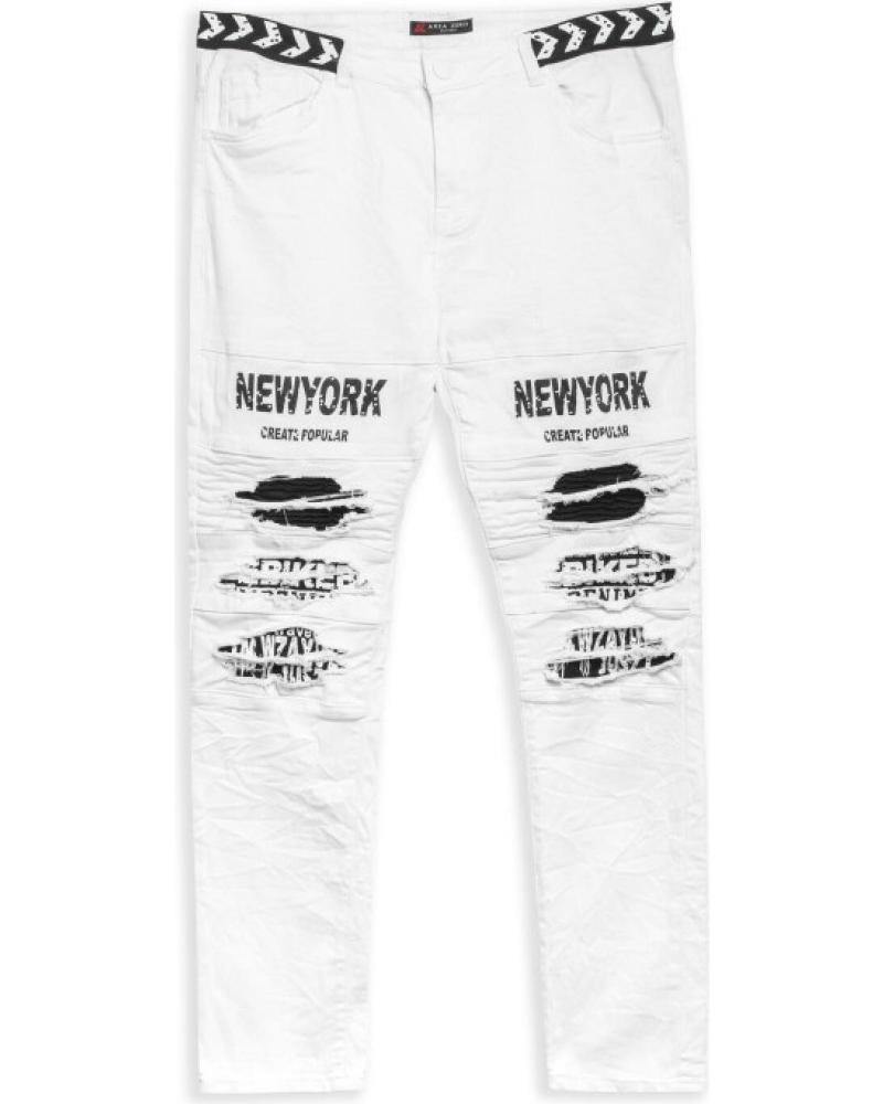 WEISSE HOSE AREA ZERO WZAYE ARE YOU OK WAISTBAND BLANCO