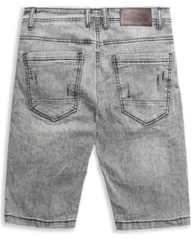 AREA ZERO PAINTED DISTRESSED SHORTS GRAU NEGRO GASTADO