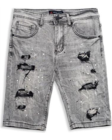 AREA ZERO PAINTED DISTRESSED SHORTS GRAU NEGRO GASTADO