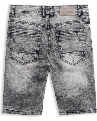 AREA ZERO BLACK WAISTBAND DISTRESSED SHORTS DUNKELGRAU NEGRO GASTADO