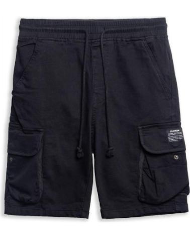 AREA ZERO SCHWARZE FASHION-BERMUDA MIT CARGO-SEITENTASCHEN NEGRO