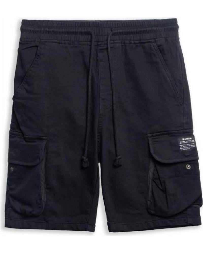 AREA ZERO SCHWARZE FASHION-BERMUDA MIT CARGO-SEITENTASCHEN NEGRO