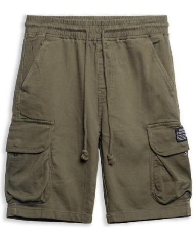 AREA ZERO OLIVGRÜNE FASHION-BERMUDA MIT CARGO-SEITENTASCHEN VERDOSO