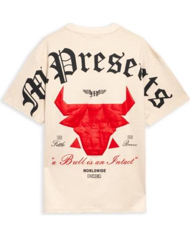 AREA ZERO M PRESENT BACK TEE T-SHIRT BEIGE BEIGE