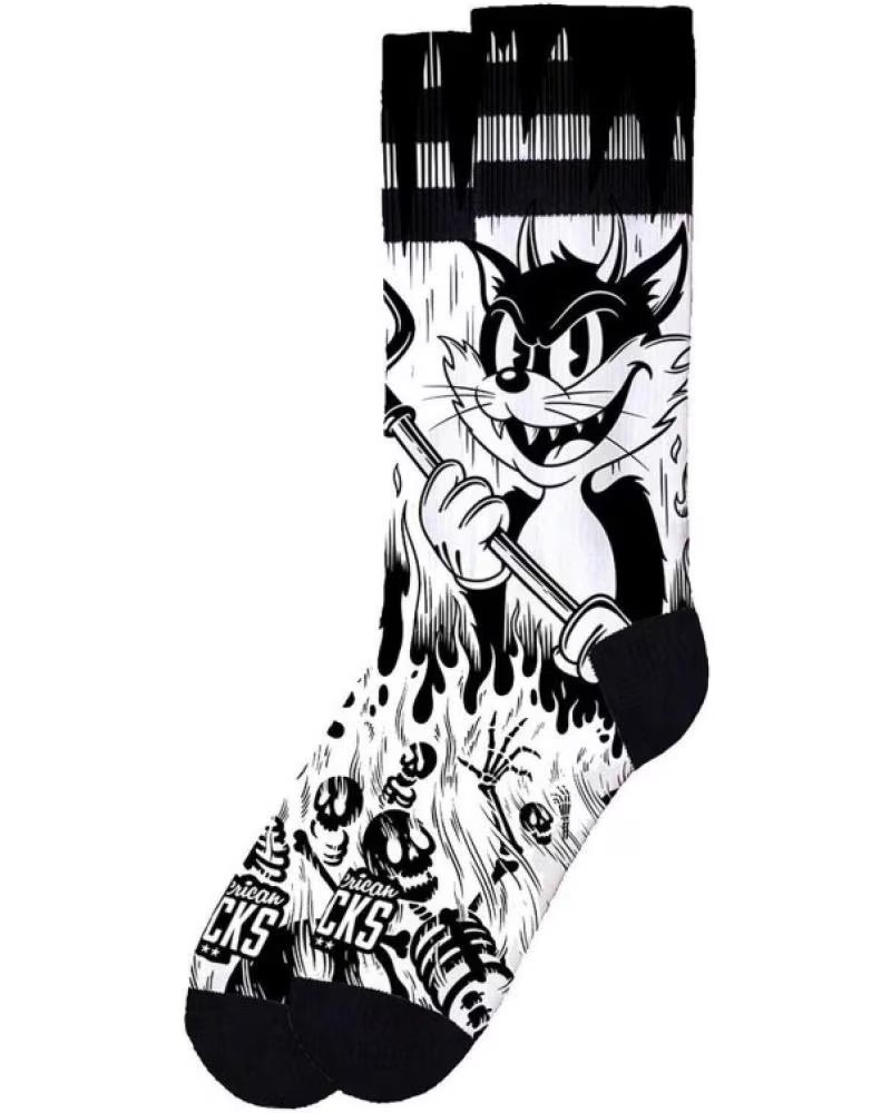 AMERICAN SOCKS Calcetines Evil Cat en multicolor para unisex