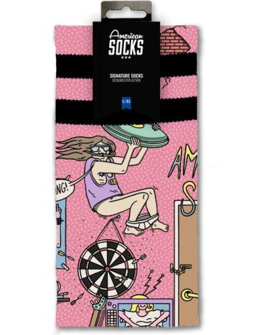 AMERICAN SOCKS MID HIGH SIGNATURE SOCKEN 'AMERICAN PIE' ROSA ROSA