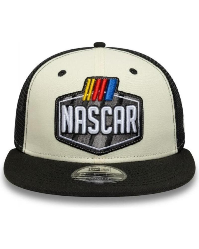 BONÉ NEW ERA NASCAR LOGO 9FIFTY TRUCKER BEGE E PRETO NEGRO