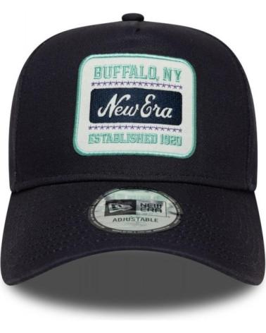 CAPPELLINO NEW ERA WASHED PATCH E-FRAME NERO DA UOMO MARINO