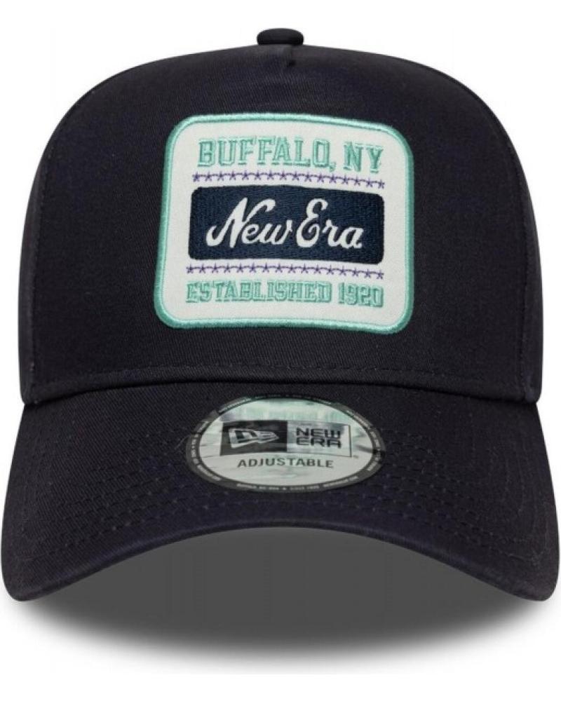 CAPPELLINO NEW ERA WASHED PATCH E-FRAME NERO DA UOMO MARINO
