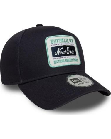CAPPELLINO NEW ERA WASHED PATCH E-FRAME NERO DA UOMO MARINO