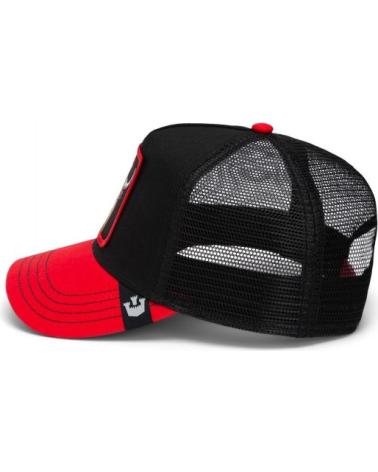 GOORIN BROS TRUCKER CAP THE GOAT STEER BLACK AND RED FOR MEN NEGRO