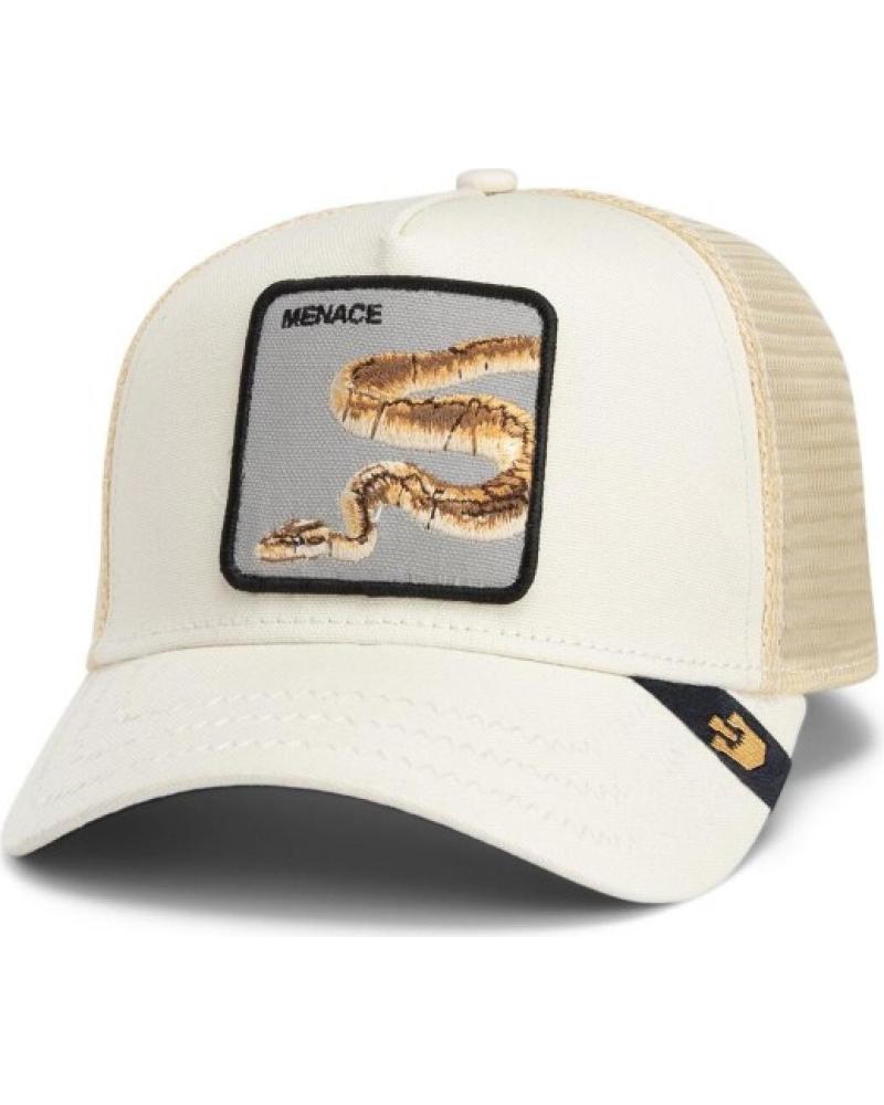CAPPELLO TRUCKER GOORIN BROS DEADLY COMPANION BEIGE CON PATCH SERPENTE BEIGE