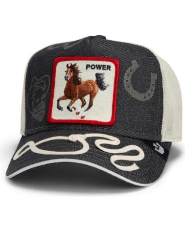 BONÉ TRUCKER GOORIN BROS FULL THROTTLE ESTILO COWBOY ESCURO COM PATCH DE CAVALO MOJADO