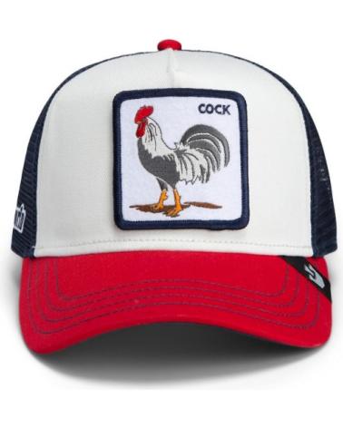 BONÉ TRUCKER GOORIN BROS TEAM ROOSTER 'GALO' BRANCO-MARINHO BLANCO