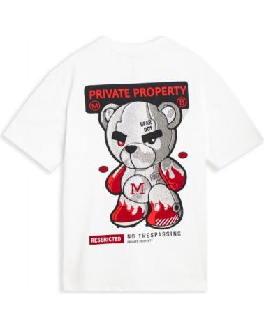 AREA ZERO RESTRICTED BEAR OVERSIZE T-SHIRT WEISS BLANCO