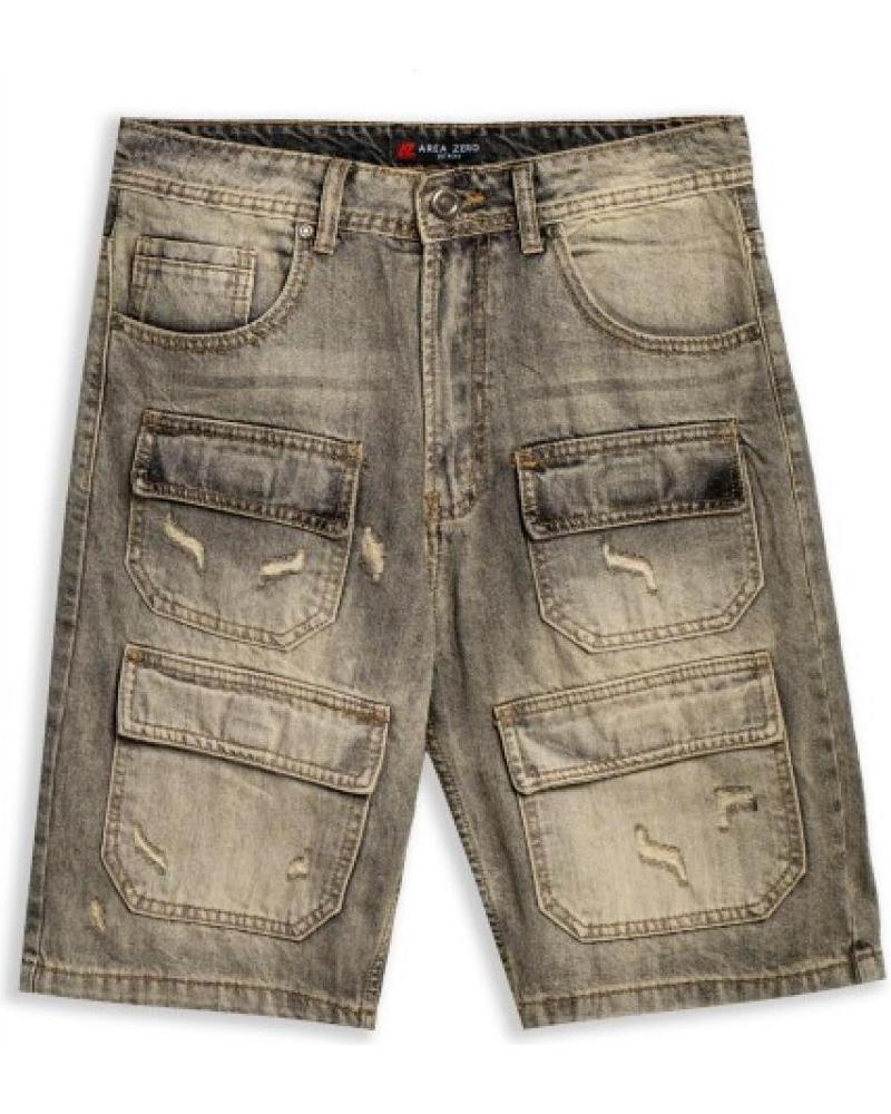 BERMUDA AREA ZERO FRONT POCKET NERO DELAVÉ NEGRO GASTADO