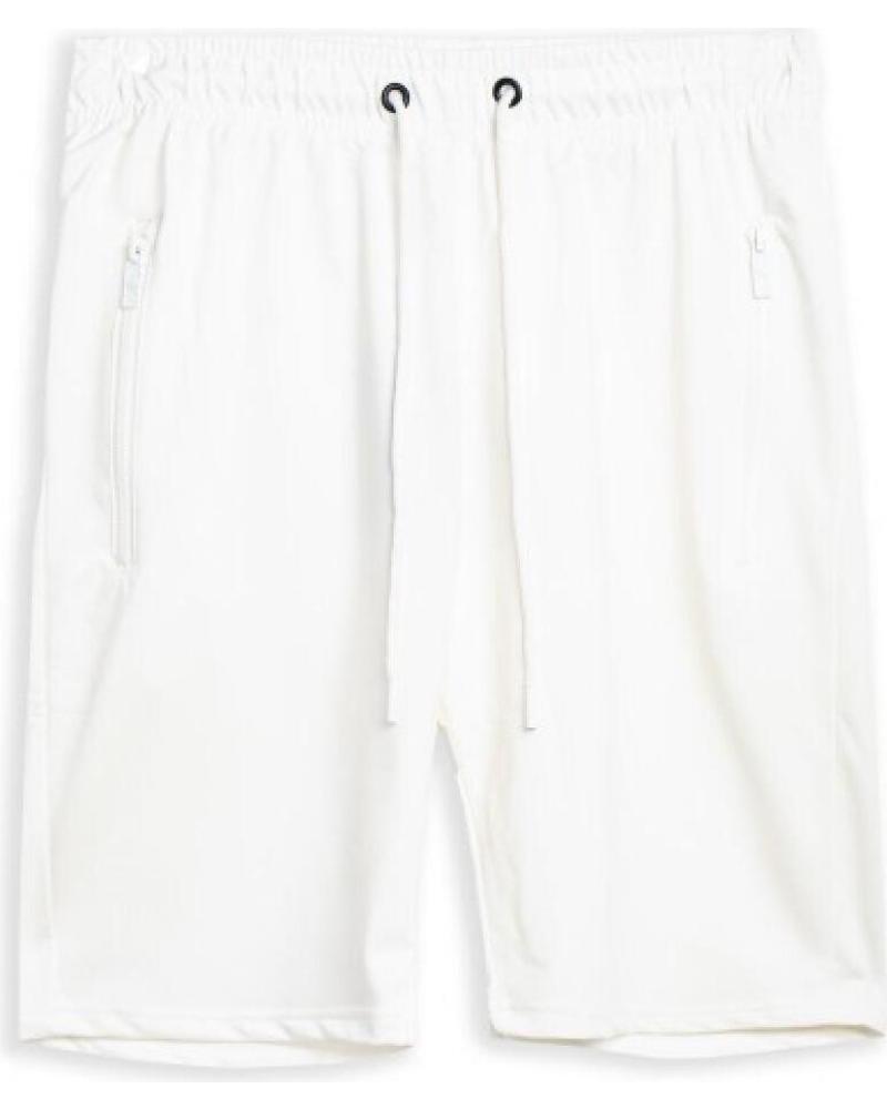 BERMUDA AREA ZERO ZIP POCKET PLAIN SHORT BIANCO BLANCO