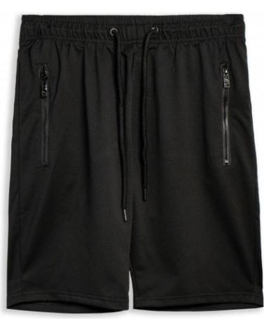 BERMUDA AREA ZERO ZIP POCKET PLAIN SHORT NERO NEGRO