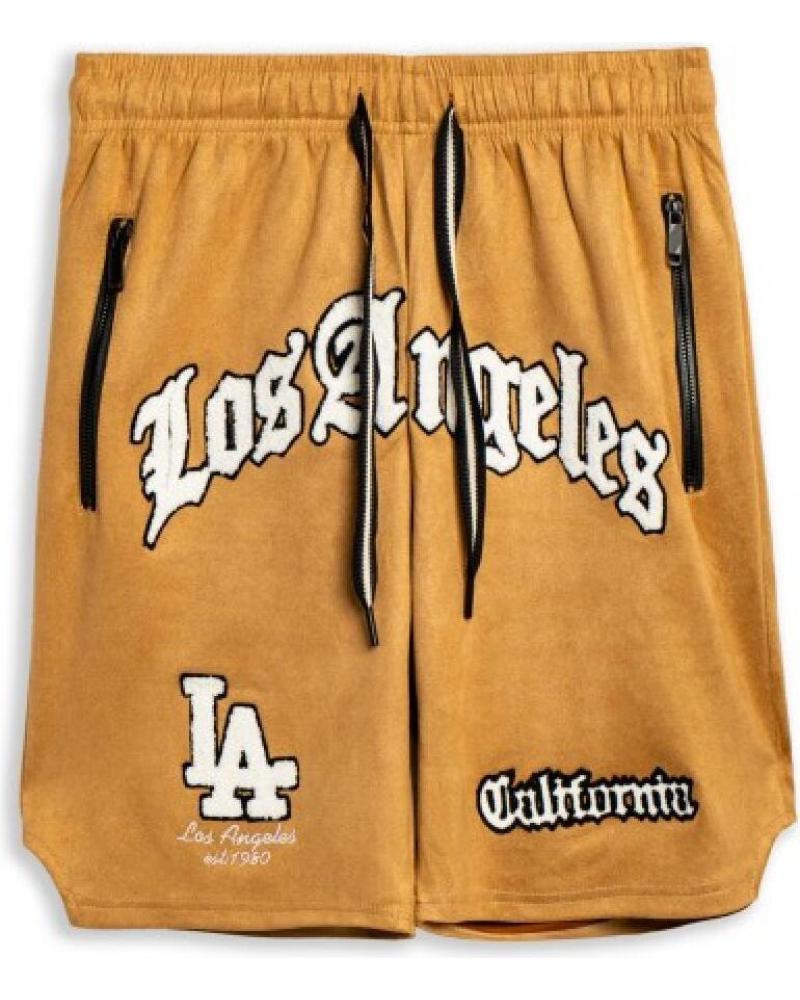 SHORT IN SPUGNA AREA ZERO CALIFORNIA LOGO TOSTATO TOSTADO
