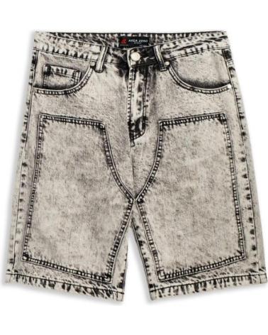 AREA ZERO BERMUDA JEANS CINZA 'FRONT ITEM' GRIS