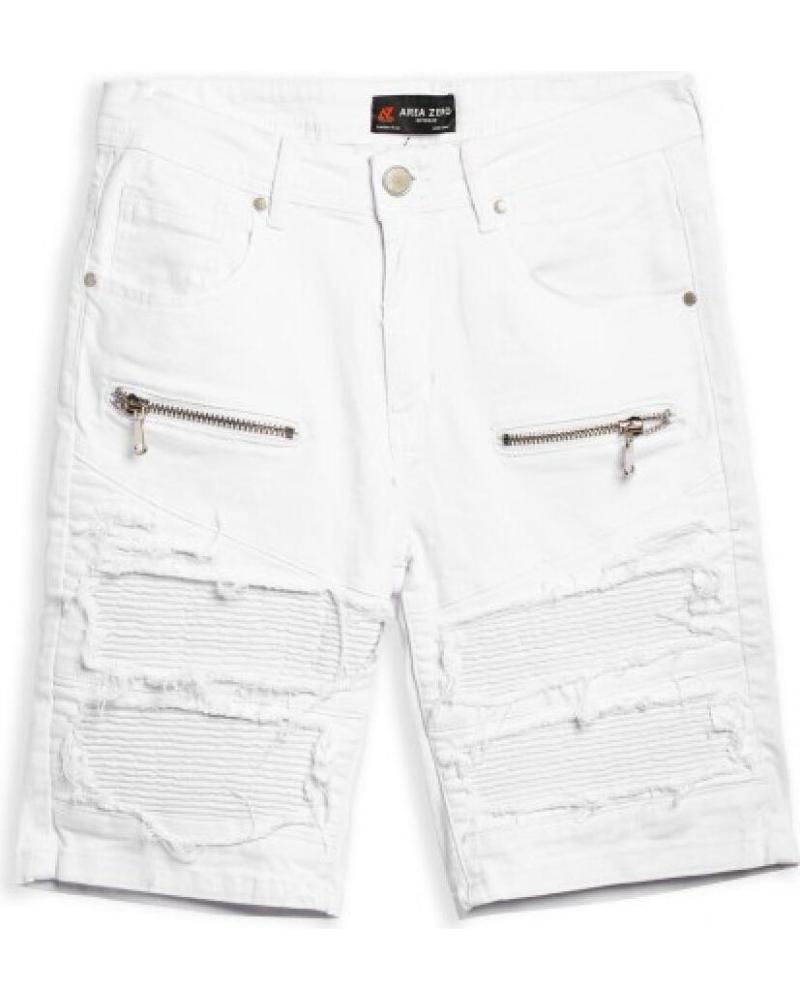 AREA ZERO BERMUDA BRANCA COM ZÍPERES FRONTAIS BLANCO