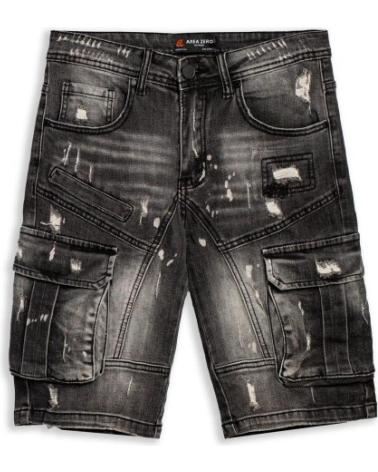 BERMUDA CARGO AREA ZERO SIDE POCKETS PAINTED PRETO DESBOTADO NEGRO GASTADO