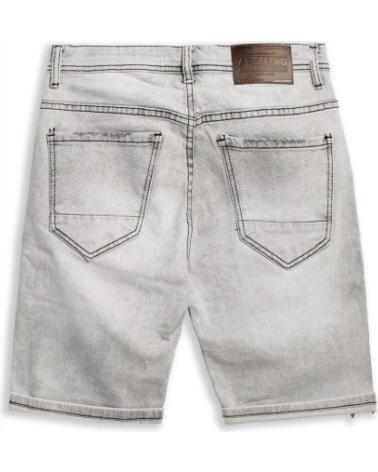BERMUDA JEANS CINZA DESBOTADA COM RASGOS FRONTAIS AREA ZERO GRIS