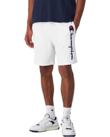 BERMUDA CHAMPION FRENCH TERRY LEGACY LOGO BRANCA BLANCO