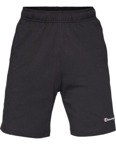 CHAMPION BERMUDA SHORTS FRENCH TERRY SMALL LEGACY LOGO SCHWARZ NEGRO