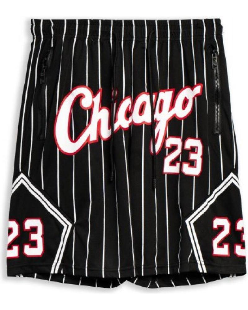 AREA ZERO CHICAGO 23 PINSTRIPE SPORT-BERMUDA SCHWARZ NEGRO