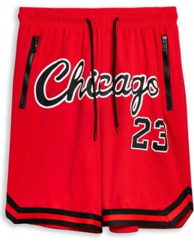AREA ZERO CHICAGO 23 LOW BAND BERMUDA SHORTS ROT ROJO